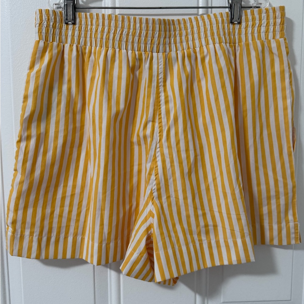 French Connection Large Stripe Shirting Cotton Blend Shorts NWT - Picture 6 of 10